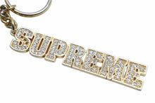 画像をギャラリービューアに読み込む, SUPREME シュプリーム 18SS ブロックロゴ キーチェーン ゴールドラインストーン アイスドアウト 中古 3547 