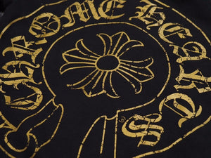 CHROME HEARTS クロムハーツ HOODIE ゴールドクラッシュプリント ...