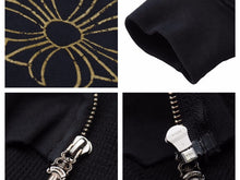 Load image into Gallery viewer, CHROME HEARTS クロムハーツ HOODIE ゴールドクラッシュプリントパーカー ゴールド ブラック メンズ 美品 35513