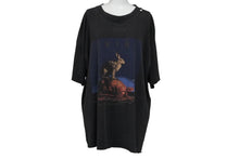 Load image into Gallery viewer, RUSH COUNTERPARTS ラッシュ 90s ウサギとカメ 半袖Ｔシャツ ブラック プリント ヴィンテージ 動物 サイズXL 中古 35571