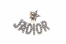Load image into Gallery viewer, DIOR ディオール ピアス JADIOR 耳飾り スター 星 モチーフ スターモチーフ ロゴ レディース アクセサリー 美品 中古 35874 正規品