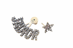 DIOR ディオール ピアス JADIOR 耳飾り スター 星 モチーフ スターモチーフ ロゴ レディース アクセサリー 美品 中古 35874 正規品