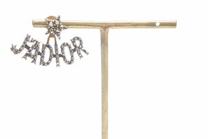 DIOR ディオール ピアス JADIOR 耳飾り スター 星 モチーフ スターモチーフ ロゴ レディース アクセサリー 美品 中古 35874 正規品