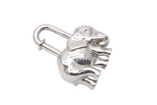 Load image into Gallery viewer, HERMES エルメス チャーム キーホルダー アクセサリー ペンダントトップ シルバー 象 カデナ 南京錠 美品 中古 35900