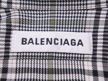 画像をギャラリービューアに読み込む, BALENCIAGA バレンシアガ 20SS シャツ オーバーサイズ トップス 長袖 622050 チェック柄 グレー サイズ34 レディース 美品 35904 正規