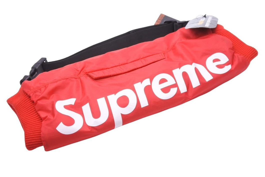 極美品 SUPREME シュプリーム 18AW 赤 Handwarmer 手袋 ハンドウォーマー RED レッド ポケットあり 中古 36045