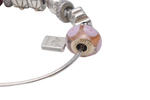 PANDORA パンドラ ブレスレット シルバー チャーム 10個 バングル レディース 中古 36046