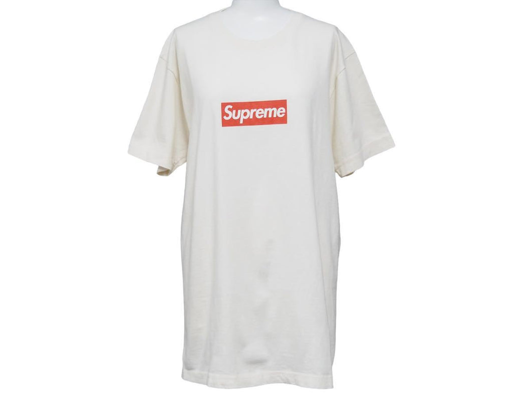 Supreme シュプリーム Box Logo Tee 20th Anniversary ボックスロゴ Tシャツ アイボリー 半袖トップス サイズM 中古 36106 