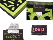 Load image into Gallery viewer, LOUIS VUITTON ルイ・ヴィトン タオル・リストバンド コットン グリーン ピンク ブラック ゴールド金具 美品 中古 36149