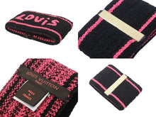 Load image into Gallery viewer, LOUIS VUITTON ルイ・ヴィトン タオル・リストバンド コットン グリーン ピンク ブラック ゴールド金具 美品 中古 36149