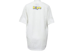 BAPE × Medicom Bearbrick ベイプ ベアブリック Tシャツ 半袖 カットソー プリント 人形 ホワイト マルチ sizeL メンズ 良好 36263