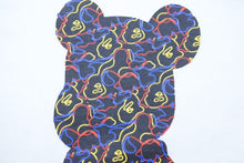 画像をギャラリービューアに読み込む, BAPE × Medicom Bearbrick ベイプ ベアブリック Tシャツ 半袖 カットソー プリント 人形 ホワイト マルチ sizeL メンズ 良好 36263