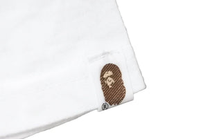 BAPE × Medicom Bearbrick ベイプ ベアブリック Tシャツ 半袖 カットソー プリント 人形 ホワイト マルチ sizeL メンズ 良好 36263