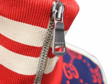 Load image into Gallery viewer, GUCCI グッチ 18AW GGジップアップ テクニカルジャージ トップス 長袖 ブルゾン ネイビー レッド サイズXL レディース 美品 36265