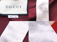 Load image into Gallery viewer, GUCCI グッチ 18AW GGジップアップ テクニカルジャージ トップス 長袖 ブルゾン ネイビー レッド サイズXL レディース 美品 36265