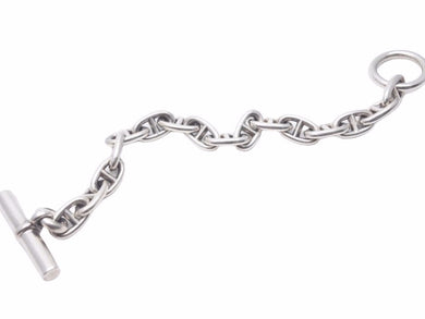 HERMES エルメス マルジェラ期 シェーヌダンクル ブレスレット MM 51.2g 16コマ シルバー 925 ユニセックス 美品 中古 36364