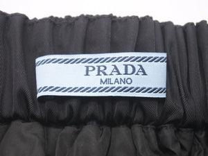 極美品 PRADA プラダ ナイロンスカート ロングスカート ブラック サイズ38 ACS1 2016 963 レディース 中古 36646 正規品