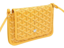 Load image into Gallery viewer, GOYARD ゴヤール ショルダーバッグ ポジェット プリュメ ポーチウォレット PVC×レザー イエロー 新品同様 36988