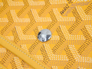 GOYARD ゴヤール ショルダーバッグ ポジェット プリュメ ポーチウォレット PVC×レザー イエロー 新品同様 36988