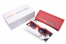 Load image into Gallery viewer, CHANEL×PHARRELL シャネル×ファレル サングラス レッド ブラック プラスチック ゴールド金具 良好 N37036 正規品