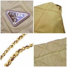 Load image into Gallery viewer, PRADA プラダ ショルダーバック バック バック ゴールド チェーン 三角プレート ナイロン キルティング ユニセックス 美品 37407