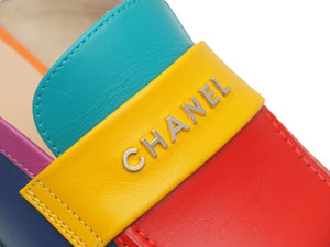 CHANEL PHARRELL シャネル ファレル・ウィリアムス ローファー 革靴 カプセルコレクション G34847 マルチ 41 メンズ 美品 37458