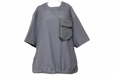 未使用品 sacai サカイ 22SS Suiting Mix Pullover プルオーバーシャツ 22-02671M グレー サイズ2 中古 37508