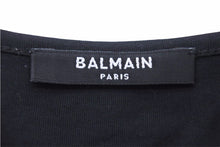 Load image into Gallery viewer, BALMAIN バルマン タンクトップ ノースリーブ レディース ブラック ゴールド ロゴ ボタン XS 美品 36164