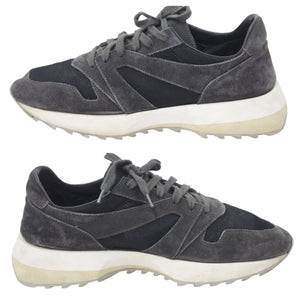 フィアオブゴッド メッシュ×レザー スニーカー 43 メンズ グレー Vintage Runner Off Black 美品 中古 37720