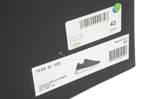 フィアオブゴッド メッシュ×レザー スニーカー 43 メンズ グレー Vintage Runner Off Black 美品 中古 37720