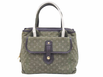 LOUIS VUITTON ルイヴィトン ハンドバッグ カーキ グリーン ホワイト レディース モノグラム 中古 37766 正規品
