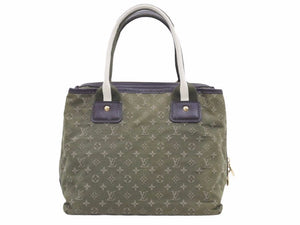 LOUIS VUITTON ルイヴィトン ハンドバッグ カーキ グリーン ホワイト レディース モノグラム 中古 37766 正規品