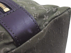 LOUIS VUITTON ルイヴィトン ハンドバッグ カーキ グリーン ホワイト レディース モノグラム 中古 37766 正規品