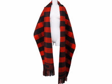Load image into Gallery viewer, Christian Dior クリスチャンディオール ポンチョ チェック柄 ブランケット レッド 950V36A1190 レディース サイズXS 美品 37838