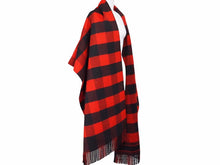 Load image into Gallery viewer, Christian Dior クリスチャンディオール ポンチョ チェック柄 ブランケット レッド 950V36A1190 レディース サイズXS 美品 37838