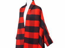 Load image into Gallery viewer, Christian Dior クリスチャンディオール ポンチョ チェック柄 ブランケット レッド 950V36A1190 レディース サイズXS 美品 37838