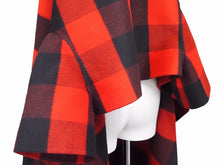 Load image into Gallery viewer, Christian Dior クリスチャンディオール ポンチョ チェック柄 ブランケット レッド 950V36A1190 レディース サイズXS 美品 37838