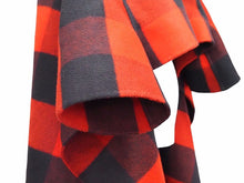 Load image into Gallery viewer, Christian Dior クリスチャンディオール ポンチョ チェック柄 ブランケット レッド 950V36A1190 レディース サイズXS 美品 37838