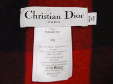 画像をギャラリービューアに読み込む, Christian Dior クリスチャンディオール ポンチョ チェック柄 ブランケット レッド 950V36A1190 レディース サイズXS 美品 37838