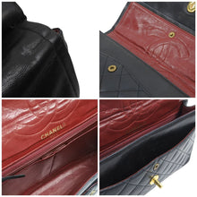 Load image into Gallery viewer, CHANEL シャネル パリ限定 26cm マトラッセ Wチェーン ショルダーバッグ ブラック 良品 中古 1番台 37885