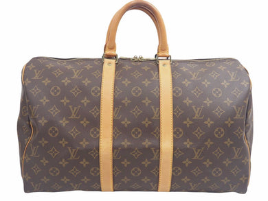 LOUIS VUITTON ルイヴィトン キーポル 45 ボストンバッグ M41428 モノグラム 旅行 良品 中古 37943