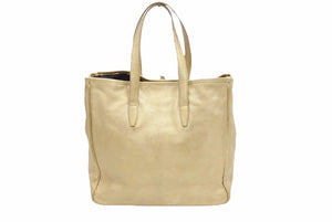YVES SAINT LAURENT イヴ サン ローラン YSL ゴールド ハンドバック 2160765 002058 美品 37992