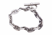 Load image into Gallery viewer, HERMES エルメス シェーヌダンクル ブレスレット PM 40.2g 18コマ シルバー 925 ユニセックス 良好 38021