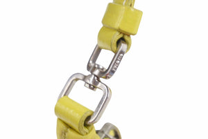 PRADA プラダ ヴィンテージ ハンドバッグ ワンショルダー ナイロン レザー イエロー シルバー金具 中古 N38058
