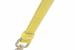 PRADA プラダ ヴィンテージ ハンドバッグ ワンショルダー ナイロン レザー イエロー シルバー金具 中古 N38058