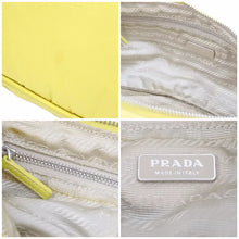 画像をギャラリービューアに読み込む, PRADA プラダ ヴィンテージ ハンドバッグ ワンショルダー ナイロン レザー イエロー シルバー金具 中古 N38058