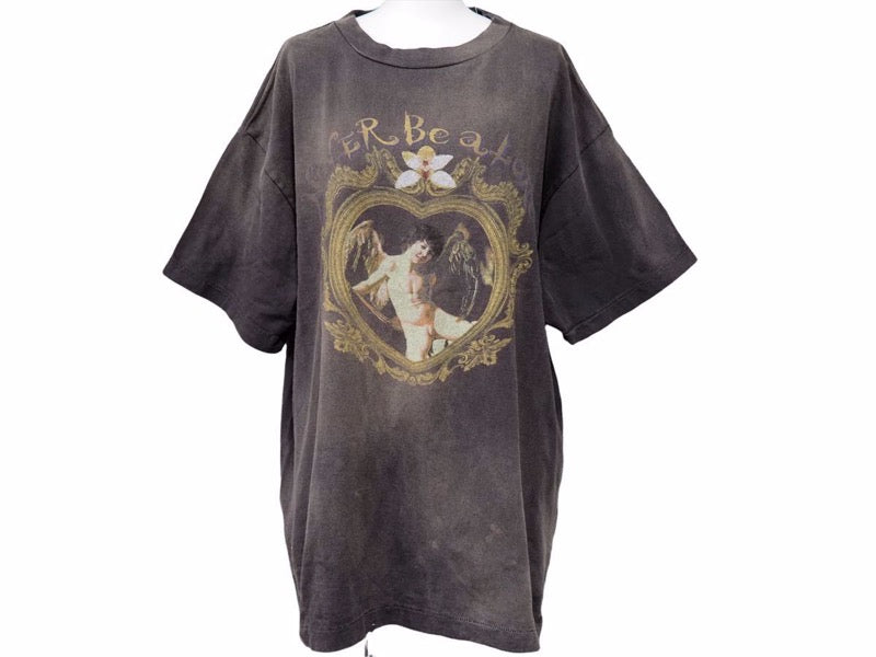 SAINT Mxxxxxx セントマイケル S22 エンジェル ヴィンテージ加工 Tシャツ ブラック 未使用 38098