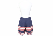 Load image into Gallery viewer, CHANEL シャネル ショートパンツ ニット ネイビー レッド ホワイト ココマークプレート 半ズボン サイズ34 レディース 38133