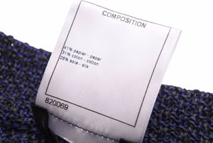 CHANEL シャネル ショートパンツ ニット ネイビー レッド ホワイト ココマークプレート 半ズボン サイズ34 レディース 38133