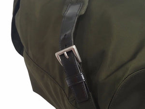 PRADA プラダ ヴィンテージ ミニバックパック ナイロン レザー カーキ シルバー金具 レディース 中古 N38137